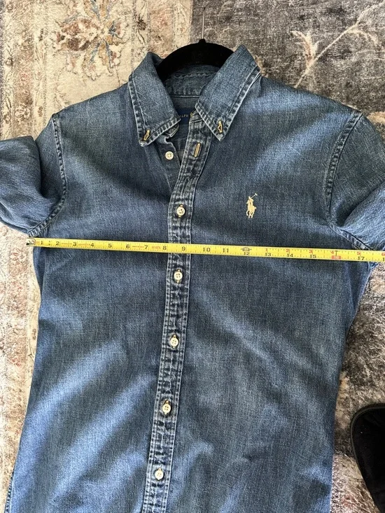 Ralph Lauren Denim Shirt Dress with Embroidered Pony - Picture 5 of 5